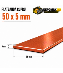 Platbanda cupru 50 x 5 mm – lungime 4 metri – EN Cu-ETP Platbanda cupru 50 x 5 mm – lungime 4 metri – EN Cu-ETP